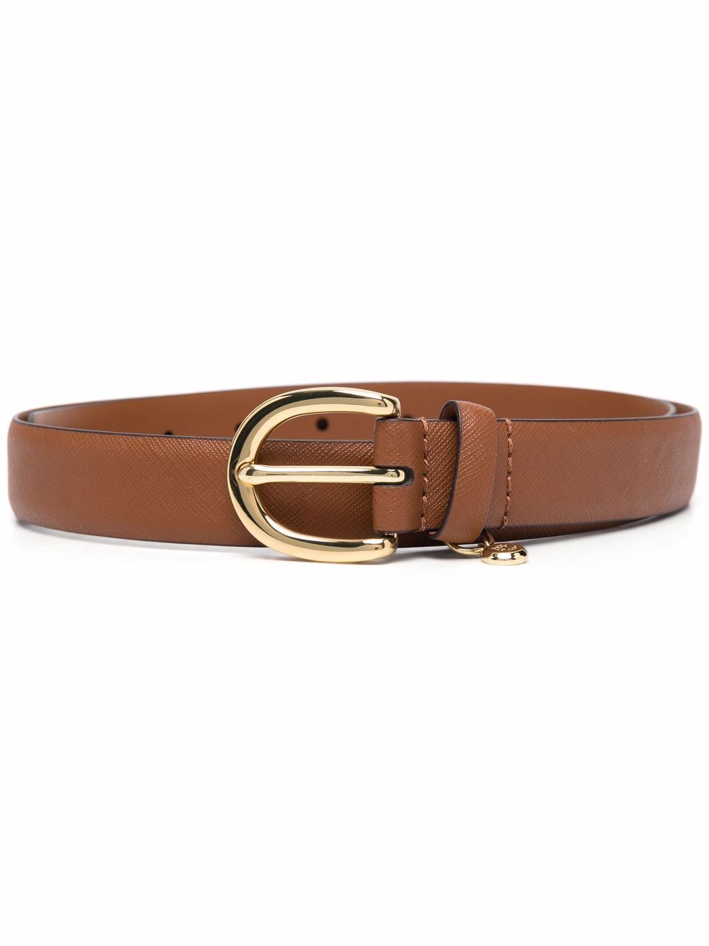 Lauren Ralph Lauren logo吊饰扣环腰带 - 褐色