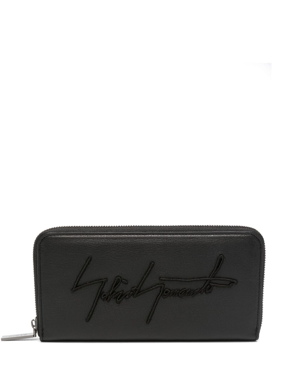 Discord Yohji Yamamoto logo压纹皮质钱包 - 黑色
