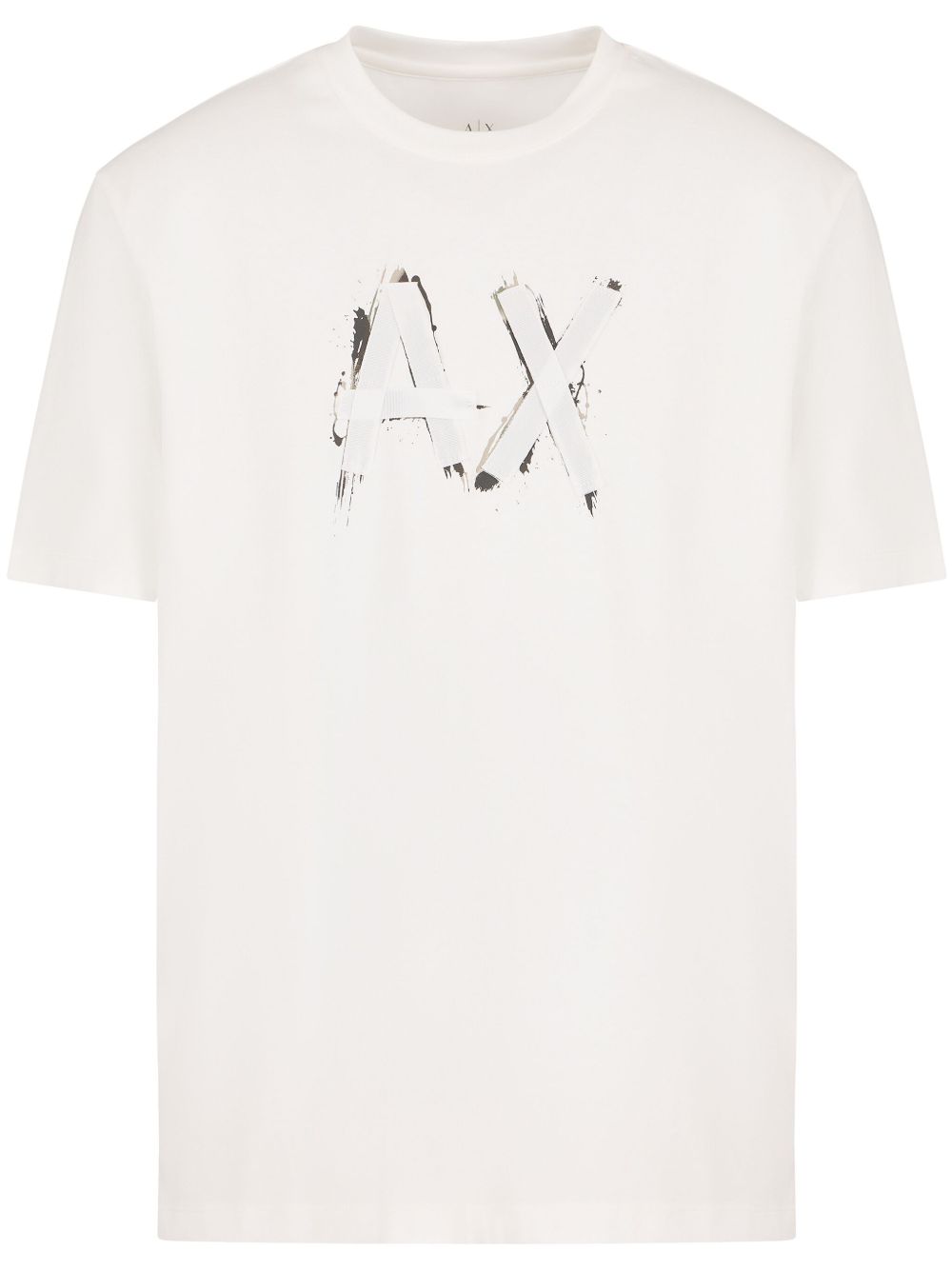 Armani Exchange logo印花棉T恤 - 白色