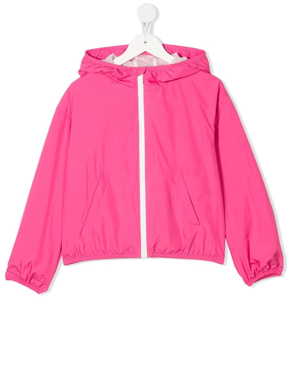 Emporio Armani Kids logo印花连帽夹克 - 粉色