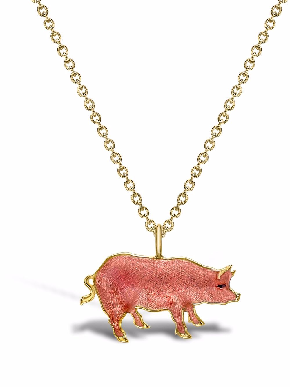 Pragnell Zodiac 18K黄金小猪吊饰项链 - 金色