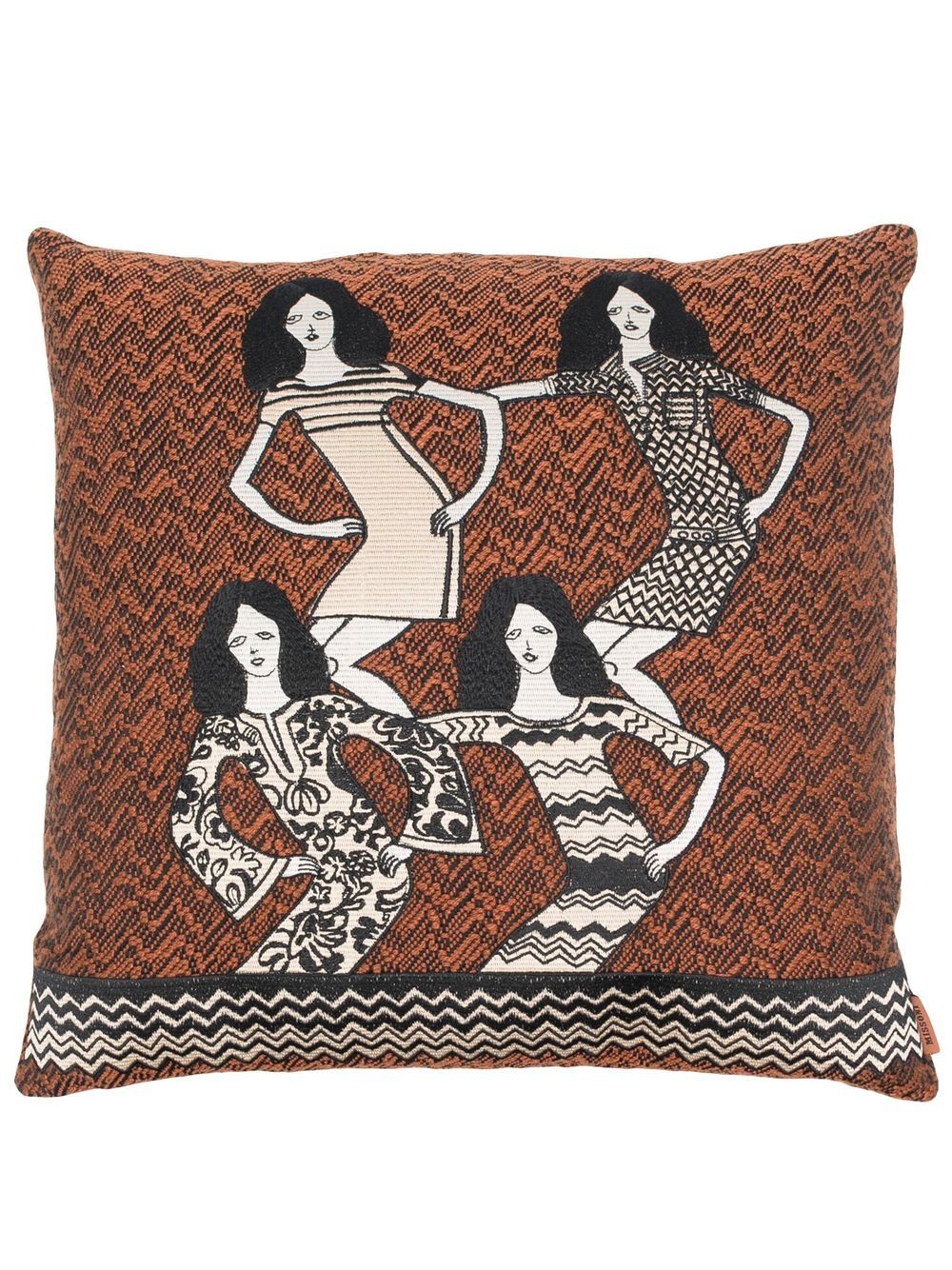 Missoni Home Brunette 方形抱枕 - 褐色
