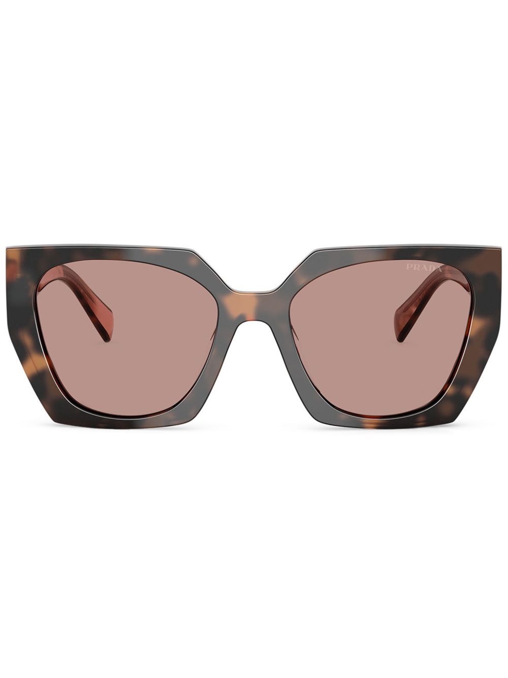 Prada Eyewear 方框太阳眼镜 - 褐色