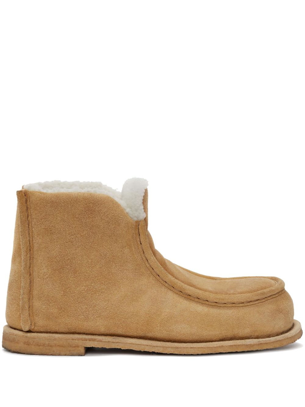 JW Anderson 填充及踝绒面皮靴 - 中性色