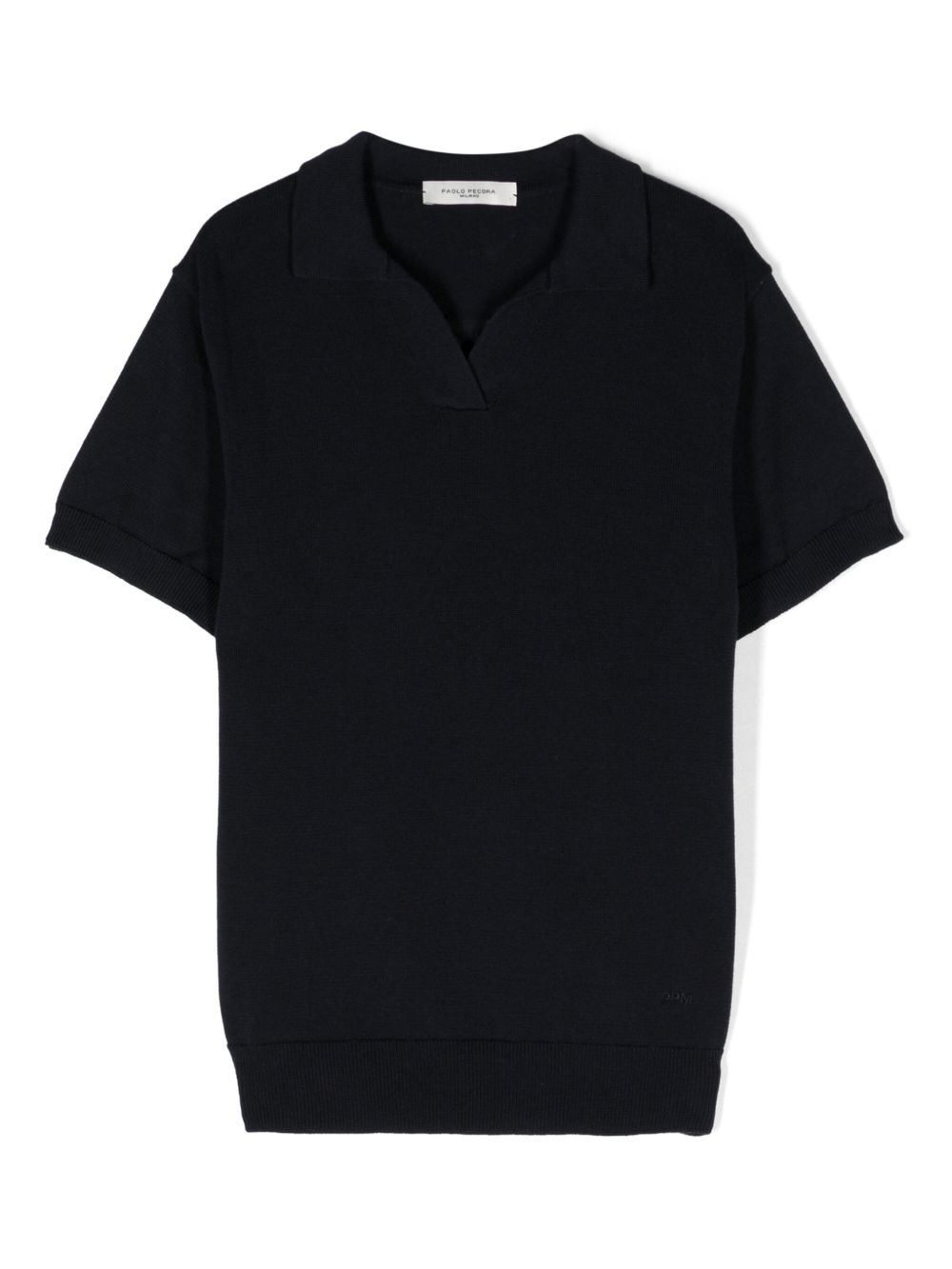 Paolo Pecora Kids 针织棉polo衫 - 蓝色
