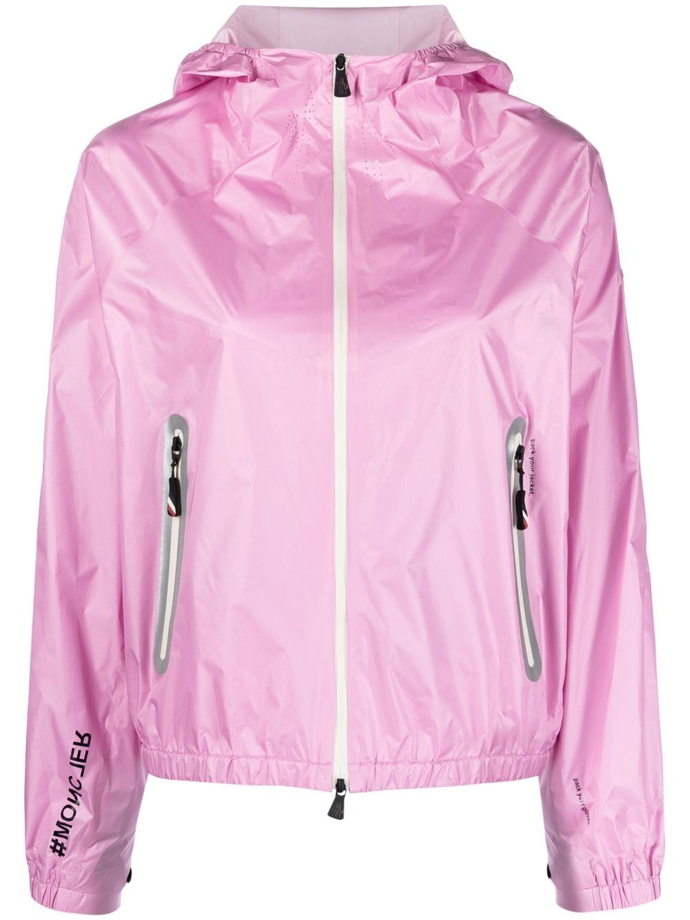 Moncler Grenoble Crozat 连帽防风衣 - 粉色
