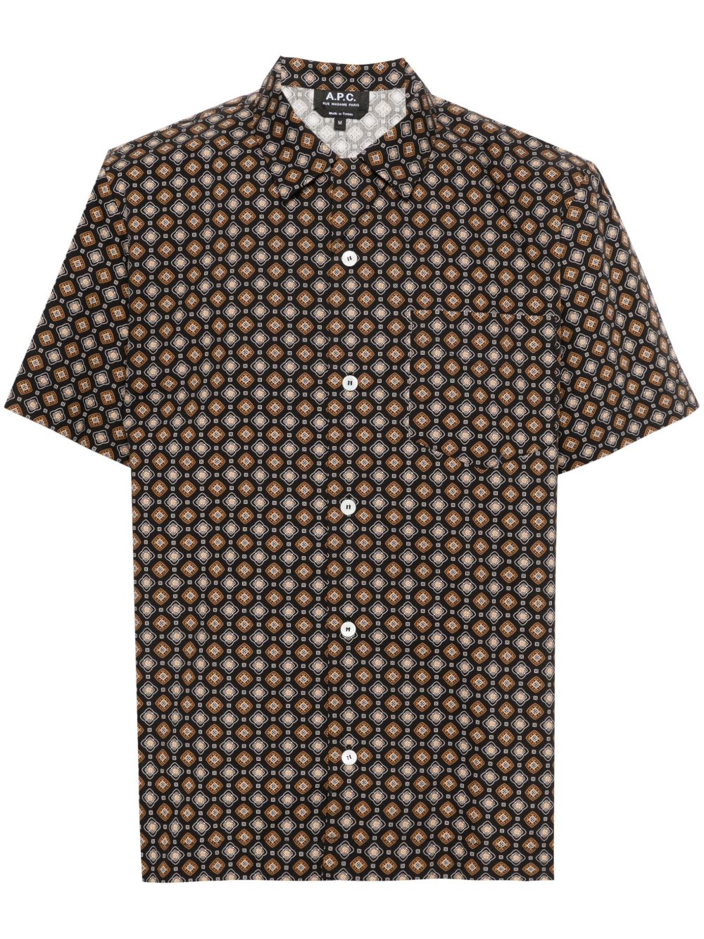 A.P.C. Lloyd 几何图案衬衫 - 黑色