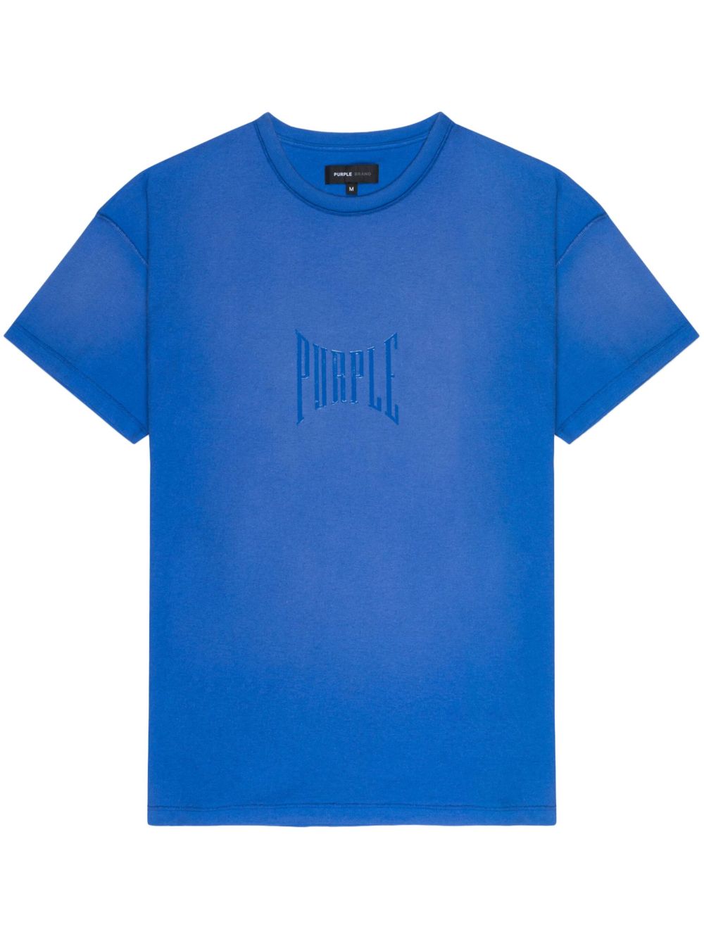 Purple Brand logo印花棉T恤 - 蓝色