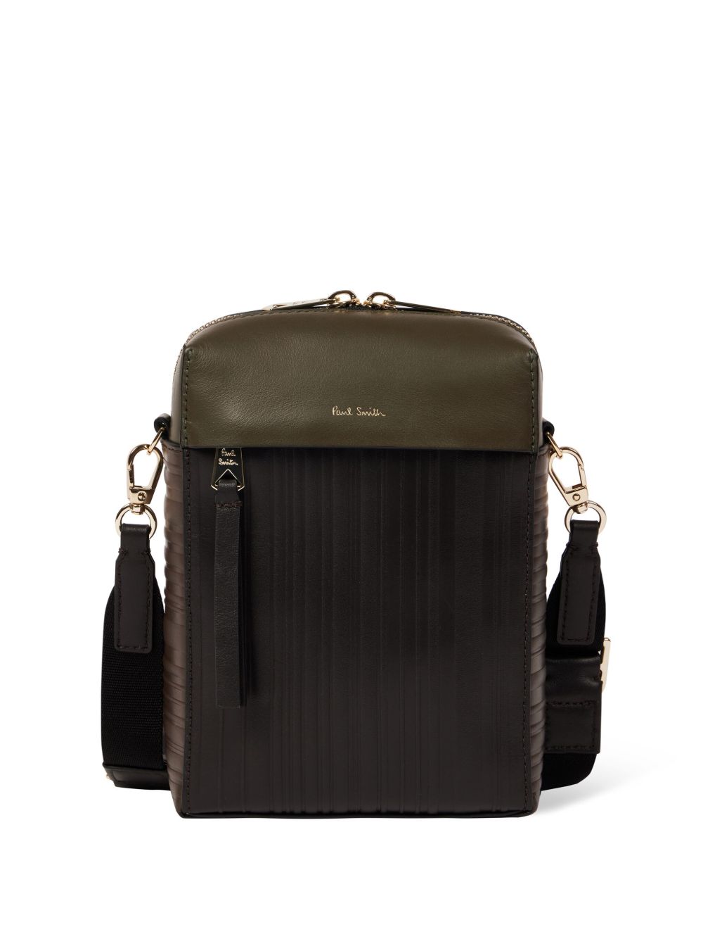 Paul Smith logo标记褶饰邮差包 - 绿色