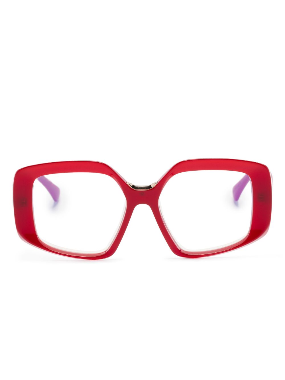 Max Mara Eyewear 超大镜框眼镜 - 金色