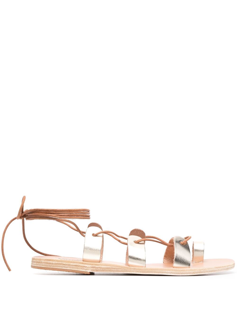 Ancient Greek Sandals Alcyone 系带凉鞋 - 金属色