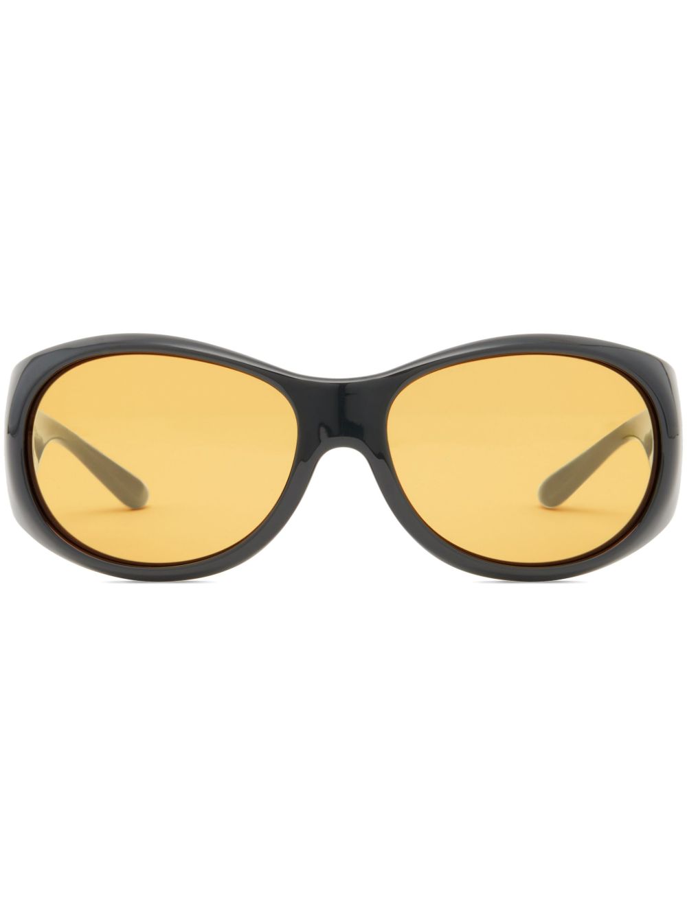 Courrèges Hybrid 01 圆框太阳眼镜 - 黑色