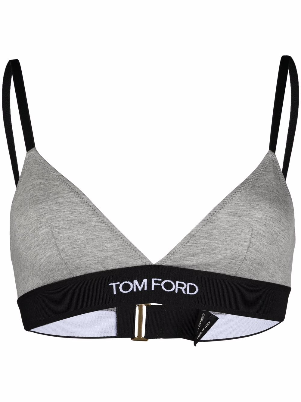 TOM FORD logo织带文胸 - 灰色