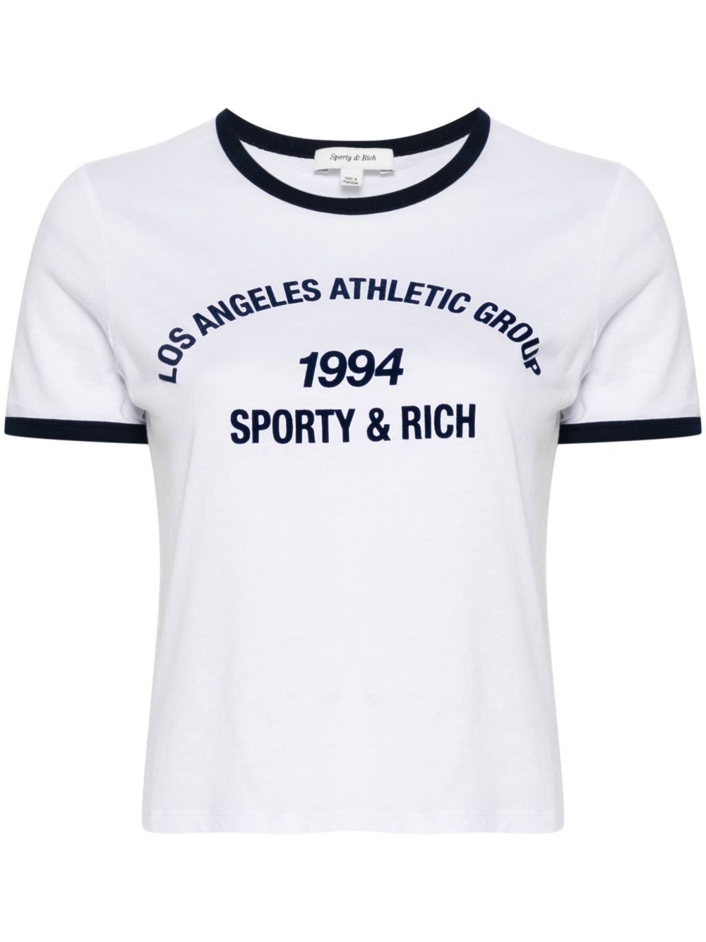 Sporty & Rich 文字印花T恤 - 白色