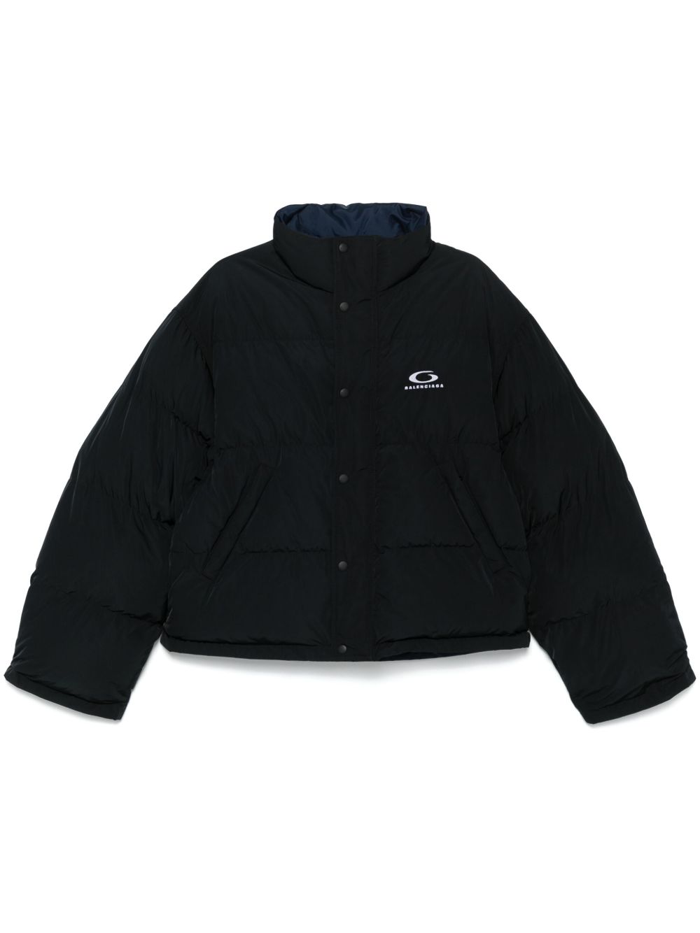 Balenciaga logo刺绣夹克 - 黑色