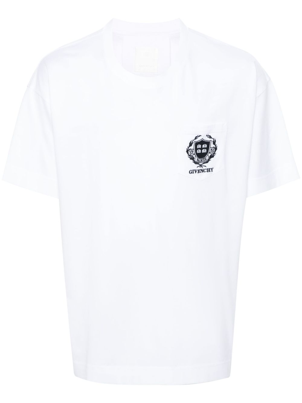 Givenchy logo刺绣棉T恤 - 白色