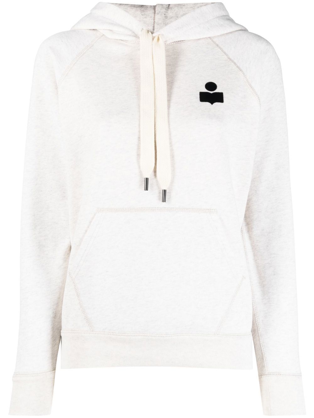 MARANT ÉTOILE Malibu 植绒logo连帽衫 - 中性色