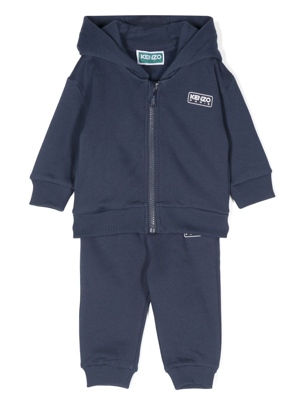 Kenzo Kids logo印花运动套装 - 蓝色