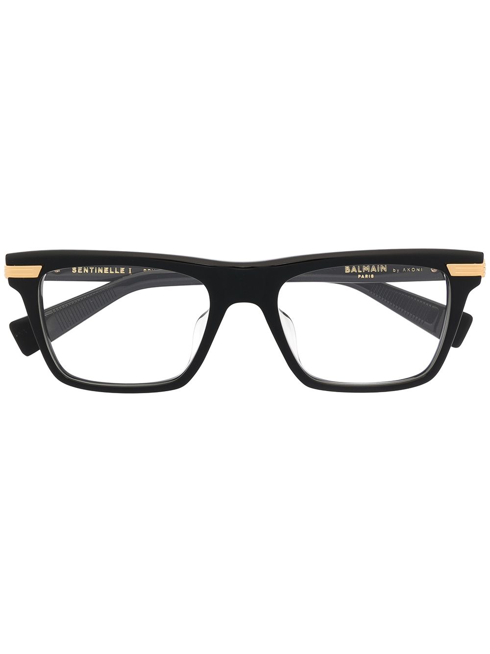 Balmain Eyewear 巴尔曼Sentinelle I 长方形框眼镜 - 黑色