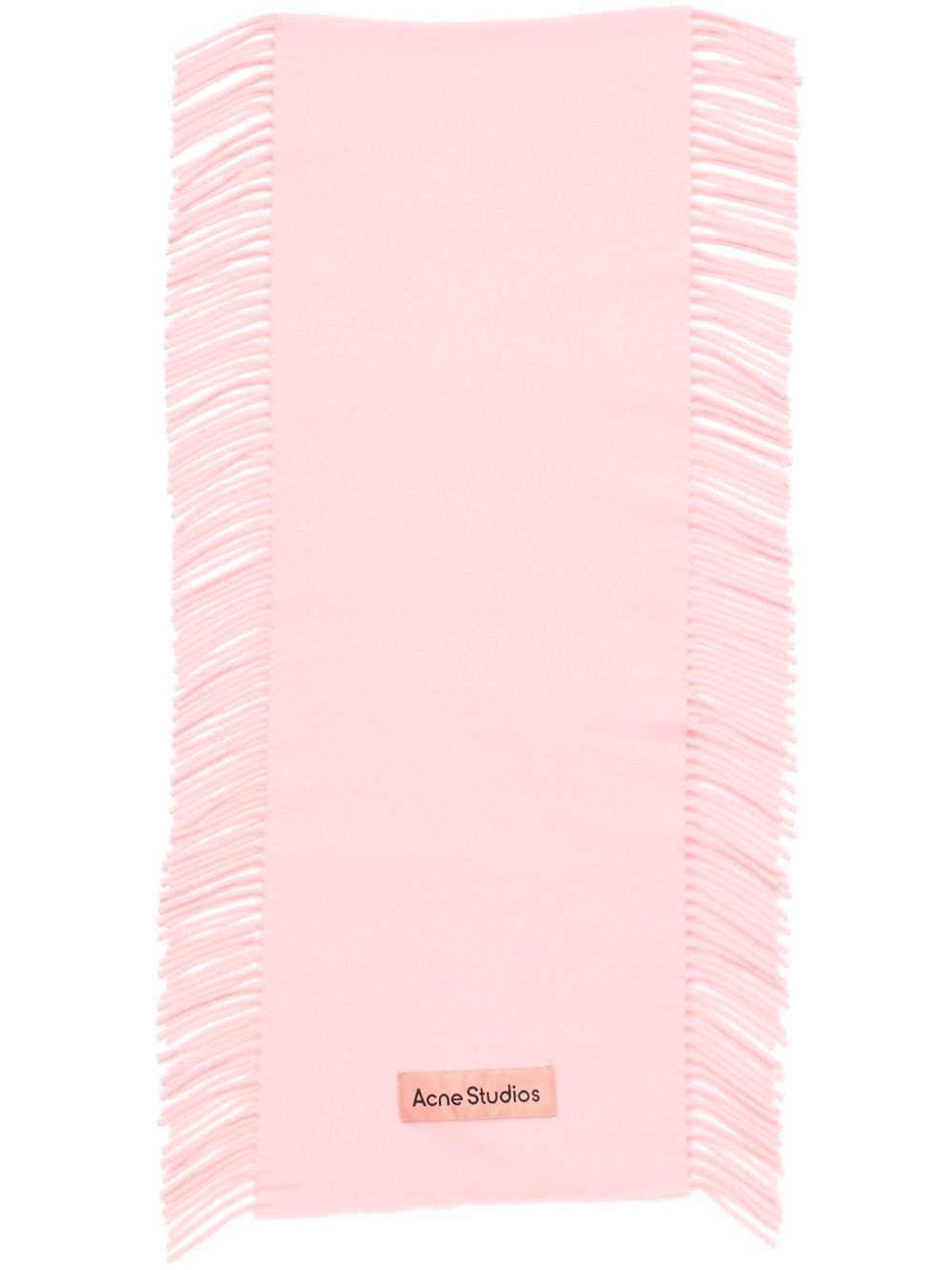 Acne Studios 流苏边羊毛围巾 - 粉色
