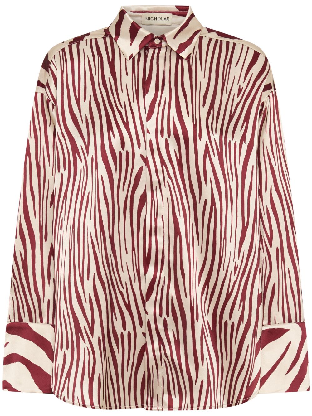 Nicholas Taja oversized button down shirt - 红色