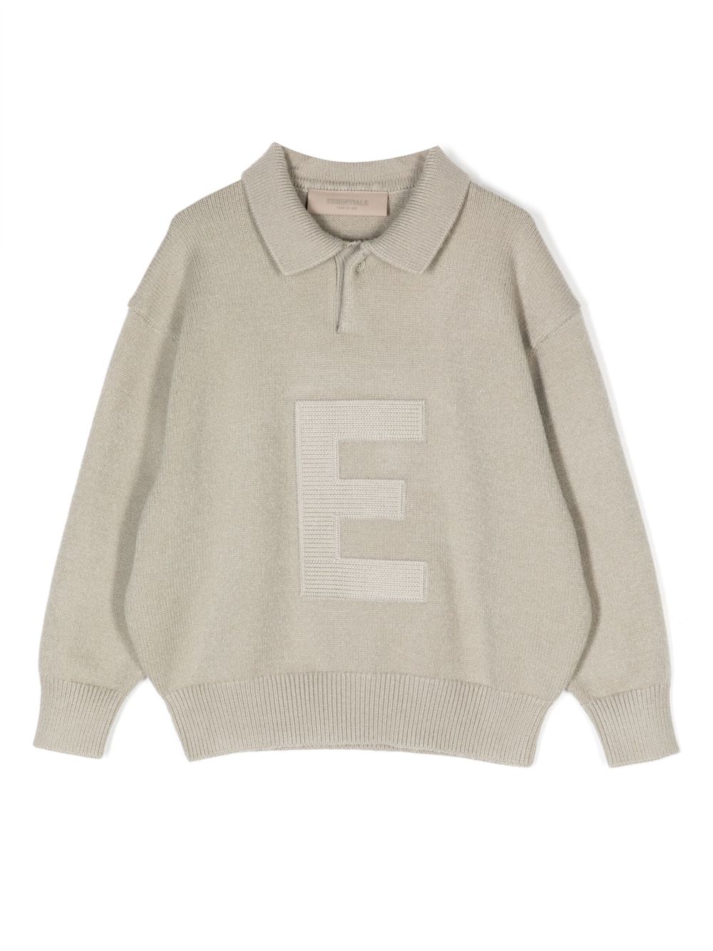 FEAR OF GOD ESSENTIALS KIDS 标贴针织polo衫 - 绿色
