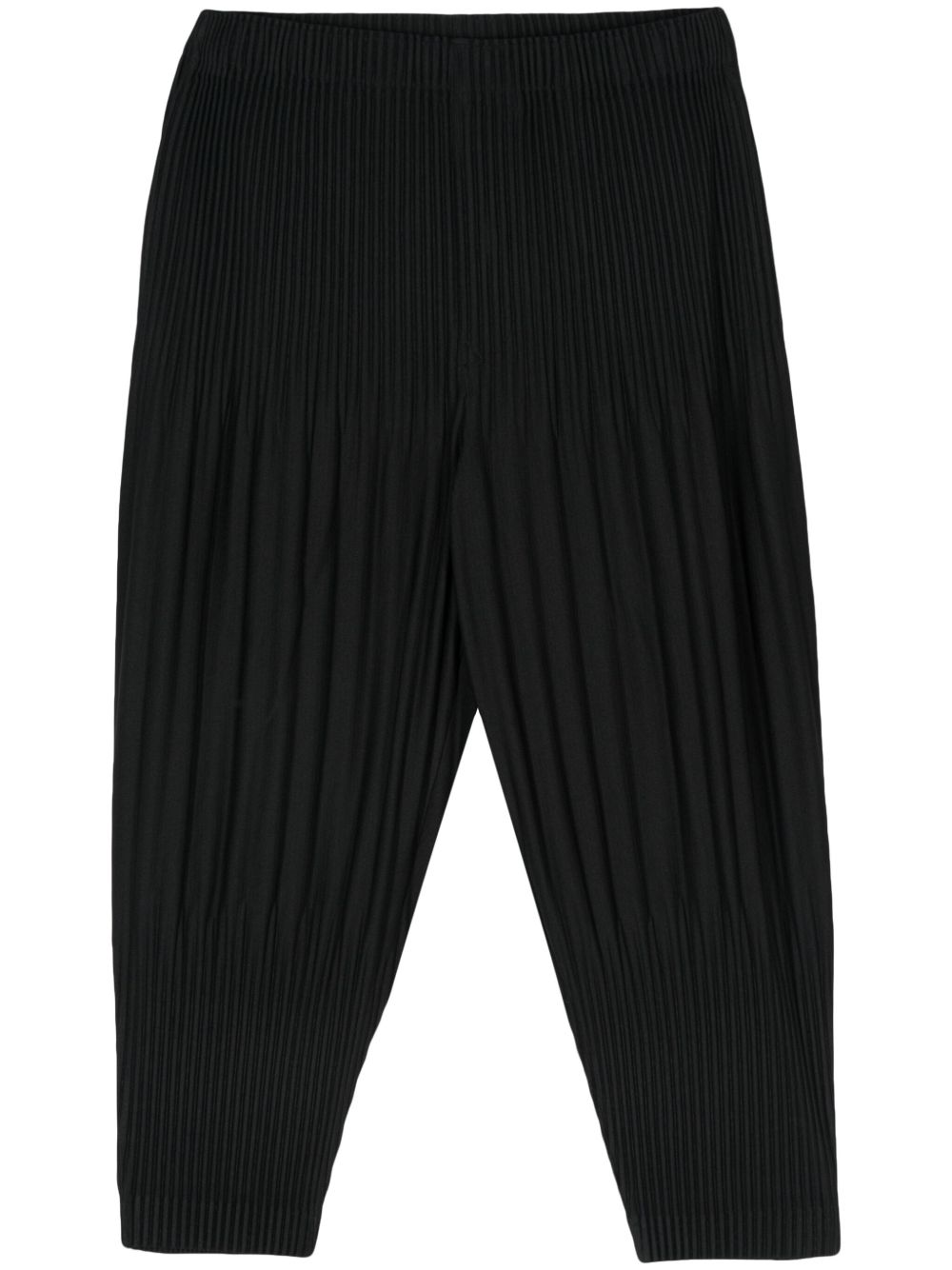 Homme Plissé Issey Miyake 细褶锥形裤 - 黑色