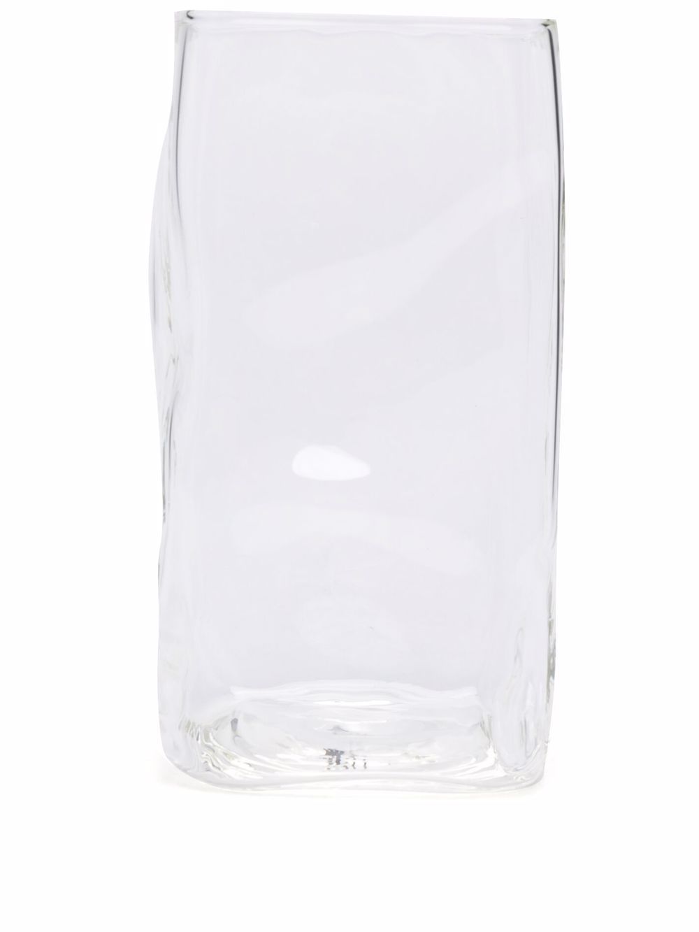 Off-White logo褶皱效果玻璃杯 - 白色