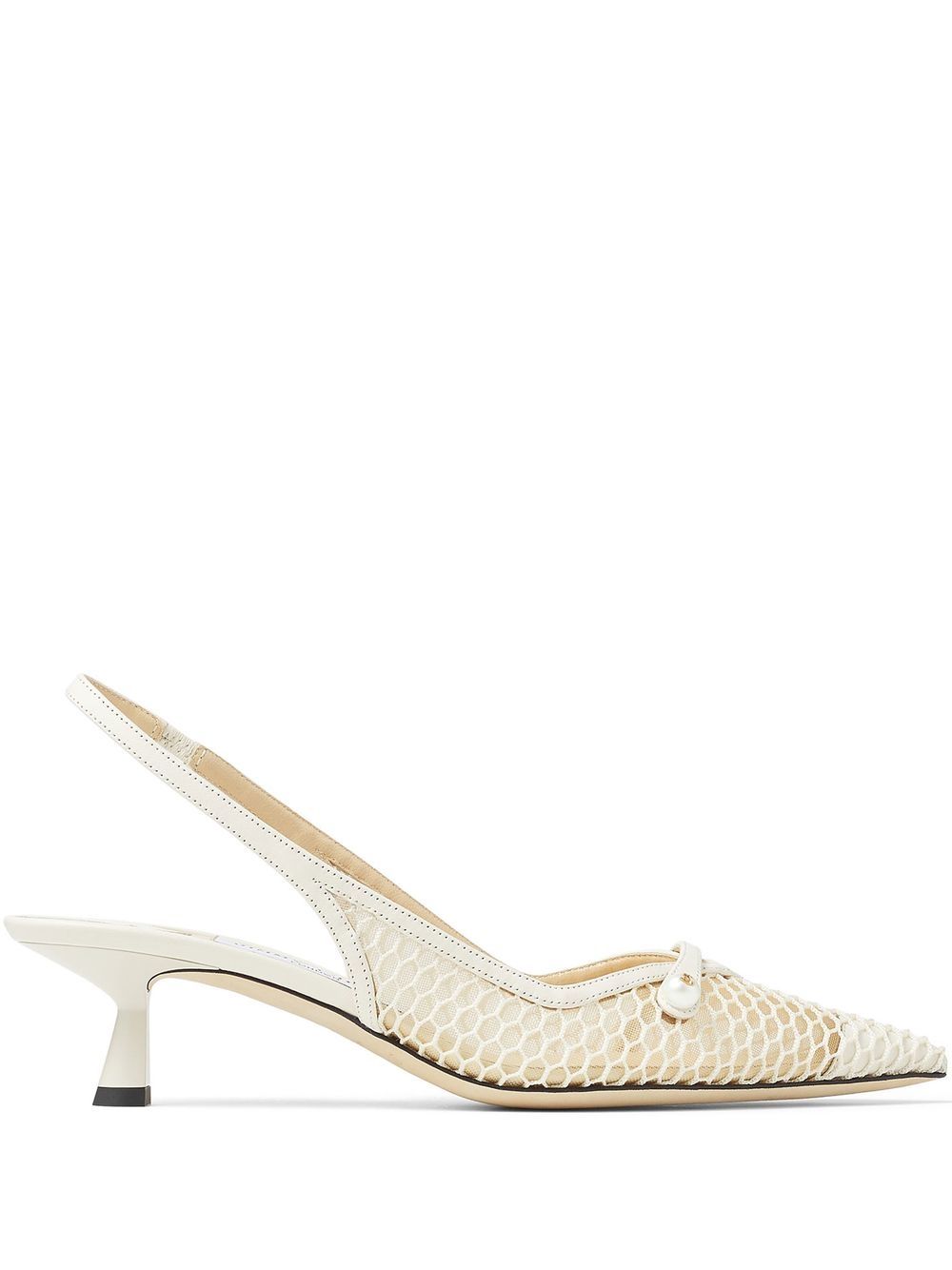 Jimmy Choo Amita 裹踝高跟鞋 - 白色