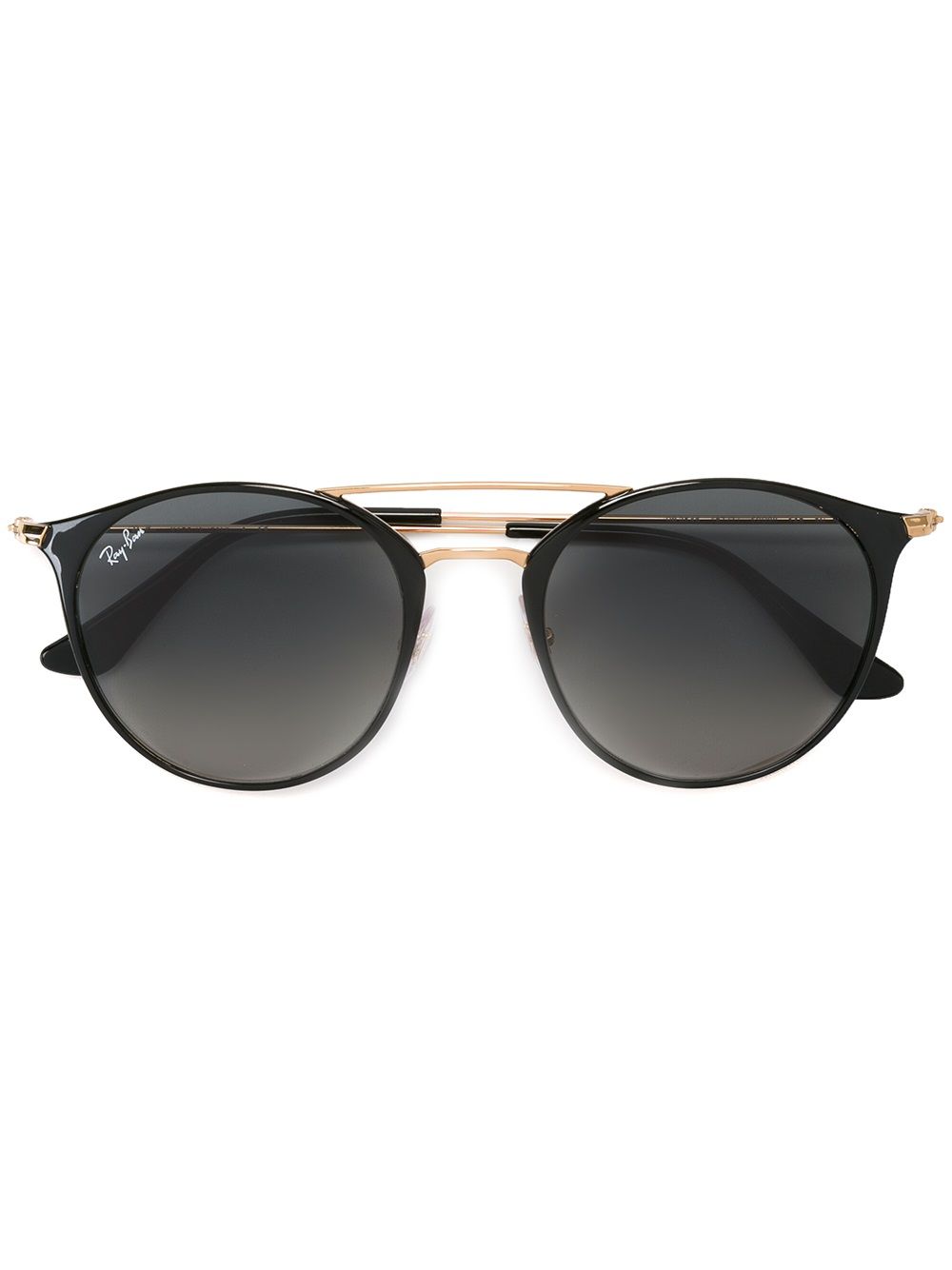 Ray-Ban 圆框太阳眼镜 - 黑色
