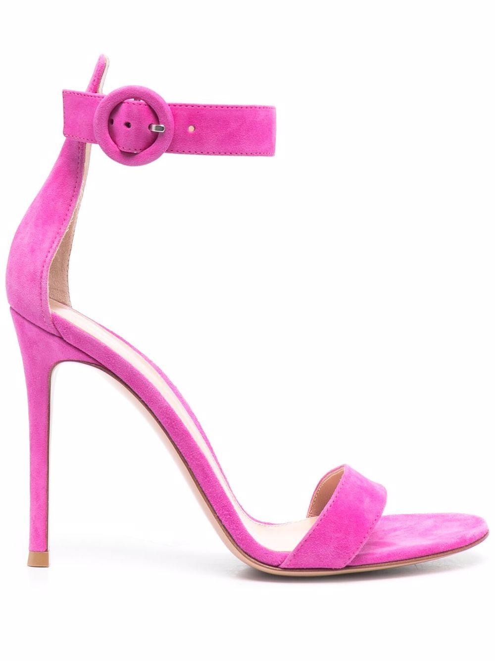Gianvito Rossi 搭扣裹踝高跟凉鞋 - 粉色