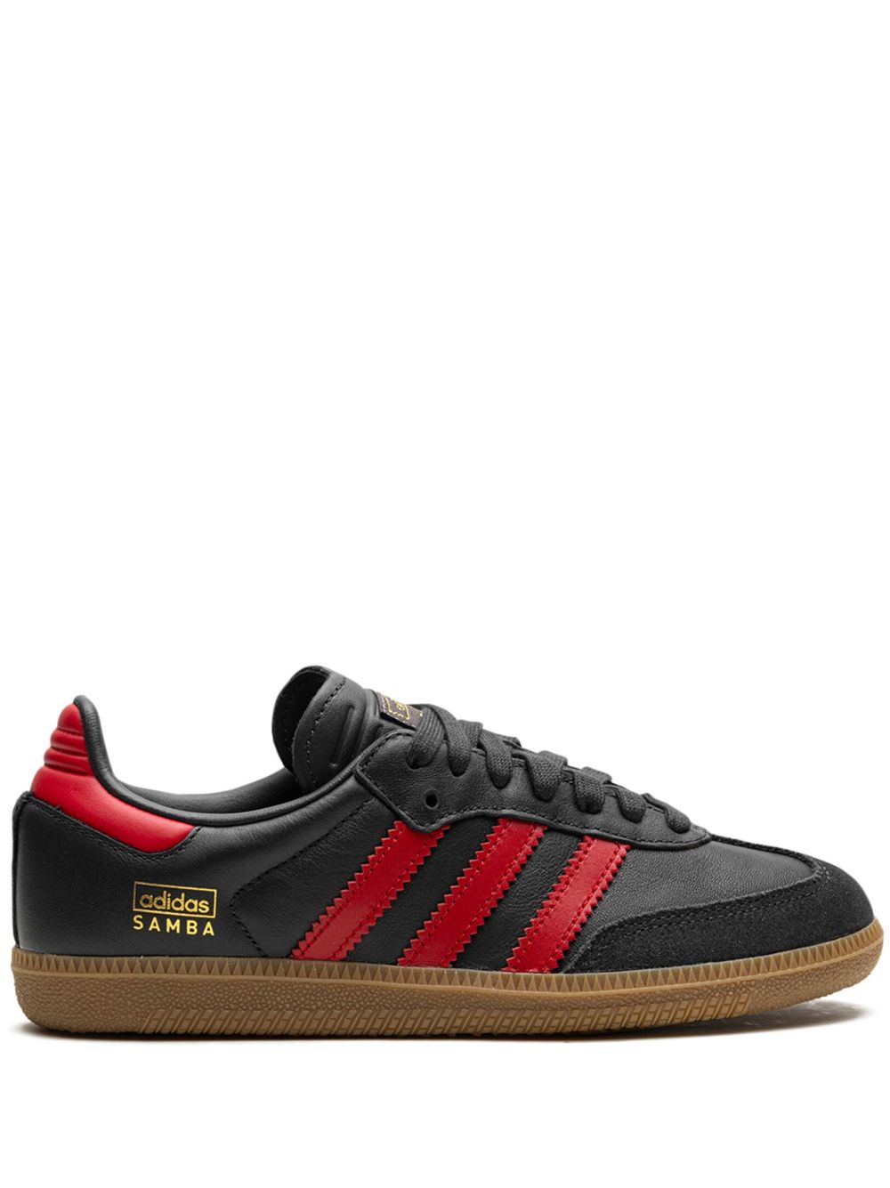 adidas Samba OG Carbon/Better Scarlet 运动鞋 - 黑色