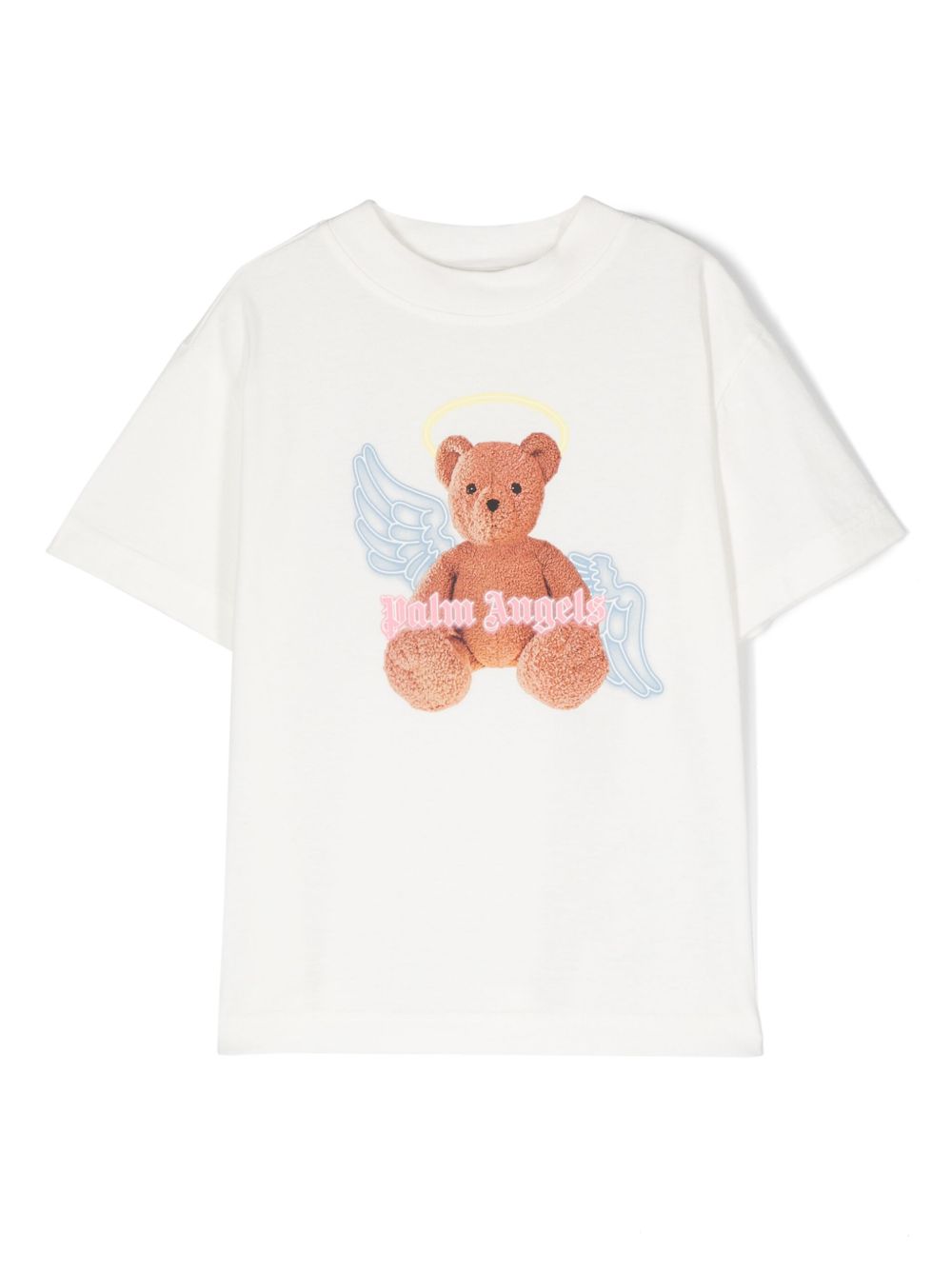 Palm Angels Kids Bear Angel 棉T恤 - 白色