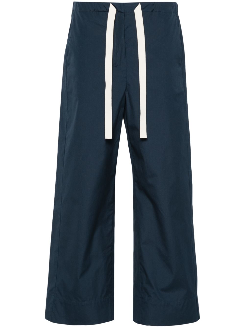 'S Max Mara 府绸直筒长裤 - 蓝色