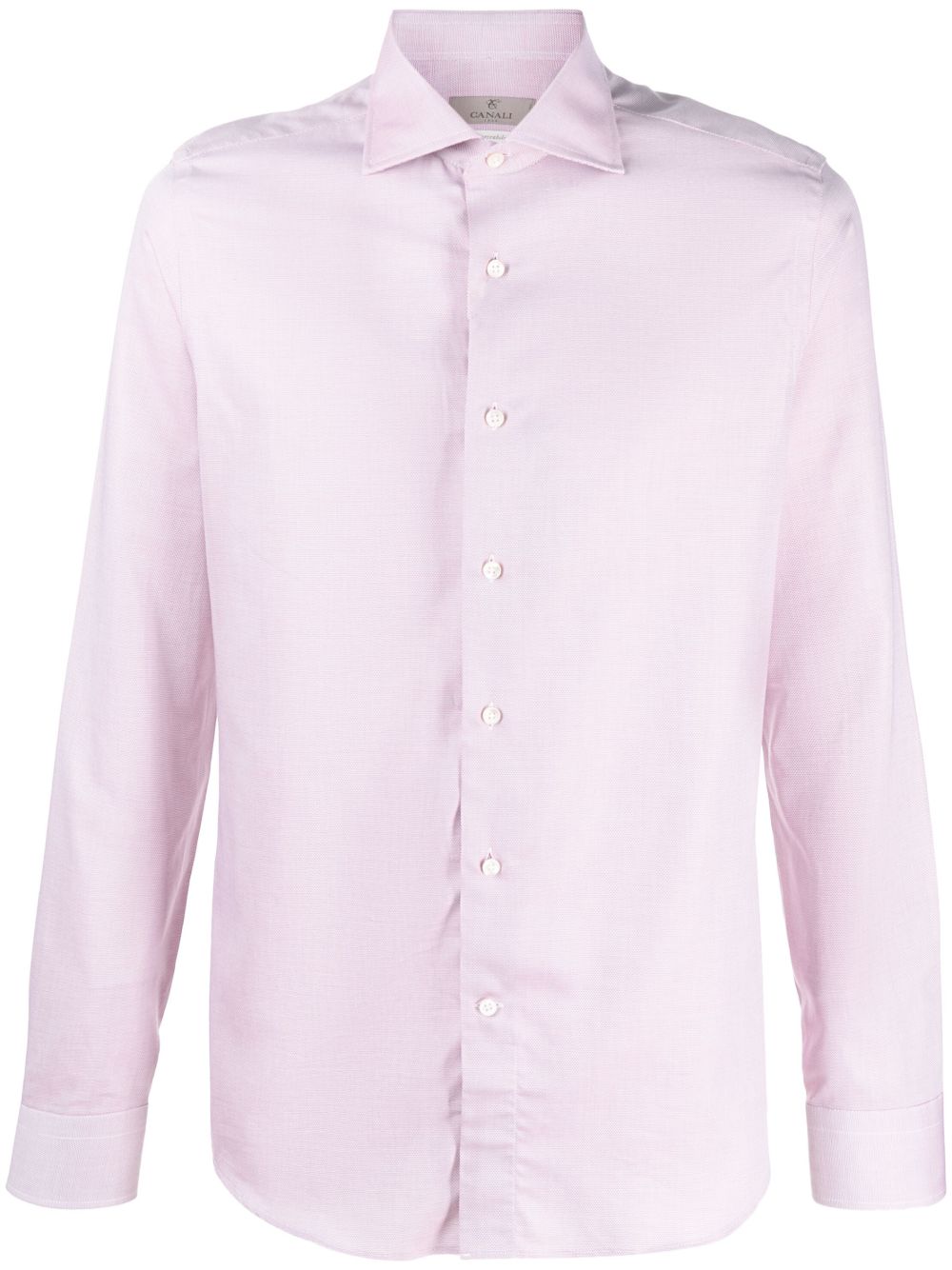 Canali 长袖搭扣衬衫 - 粉色