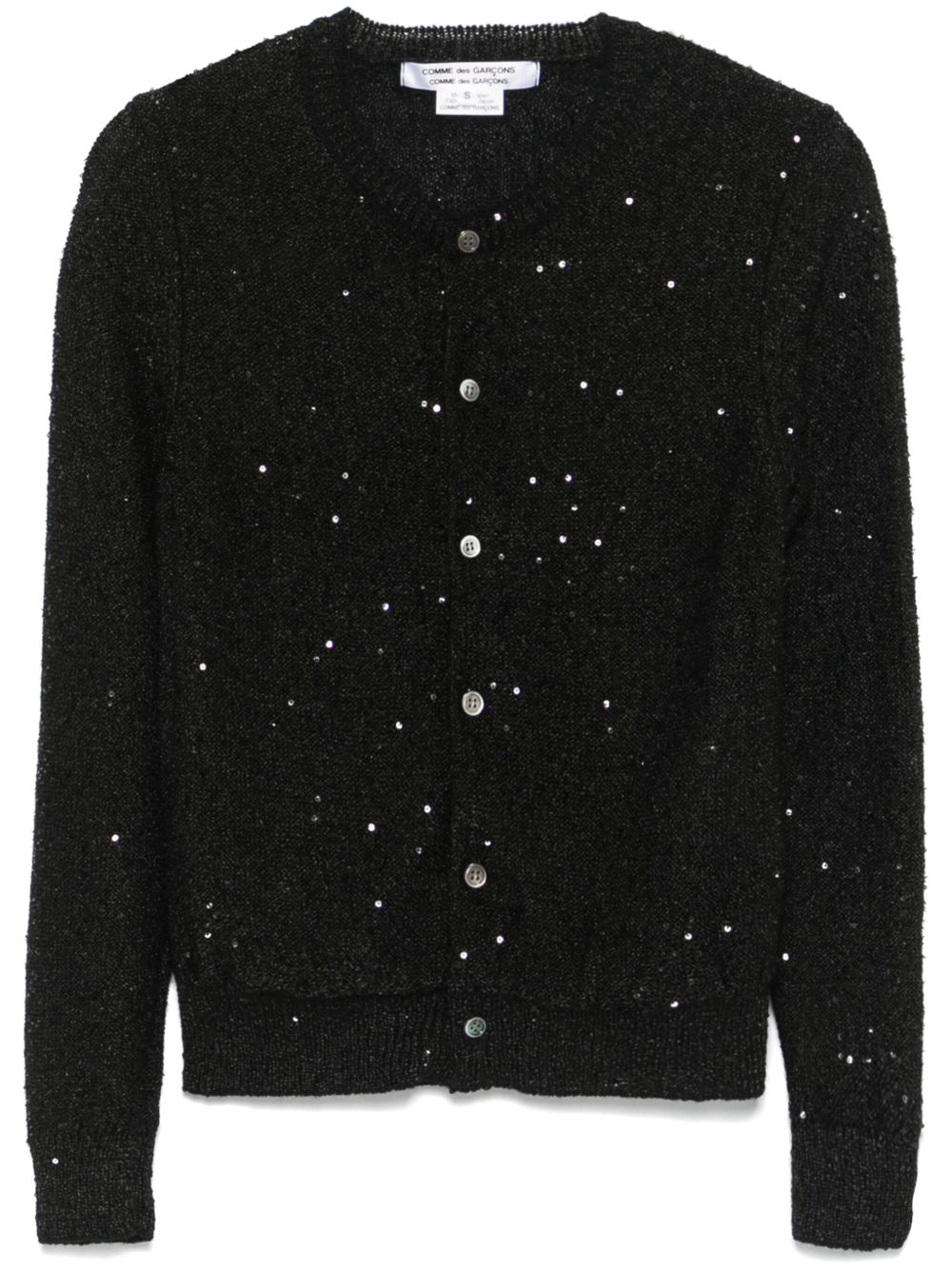 Comme Des Garçons Comme Des Garçons 亮片缀饰开衫 - 黑色