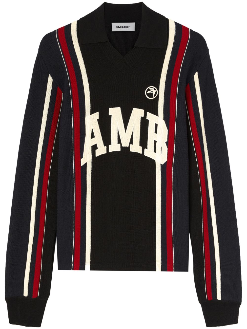 AMBUSH logo刺绣毛衣 - 黑色