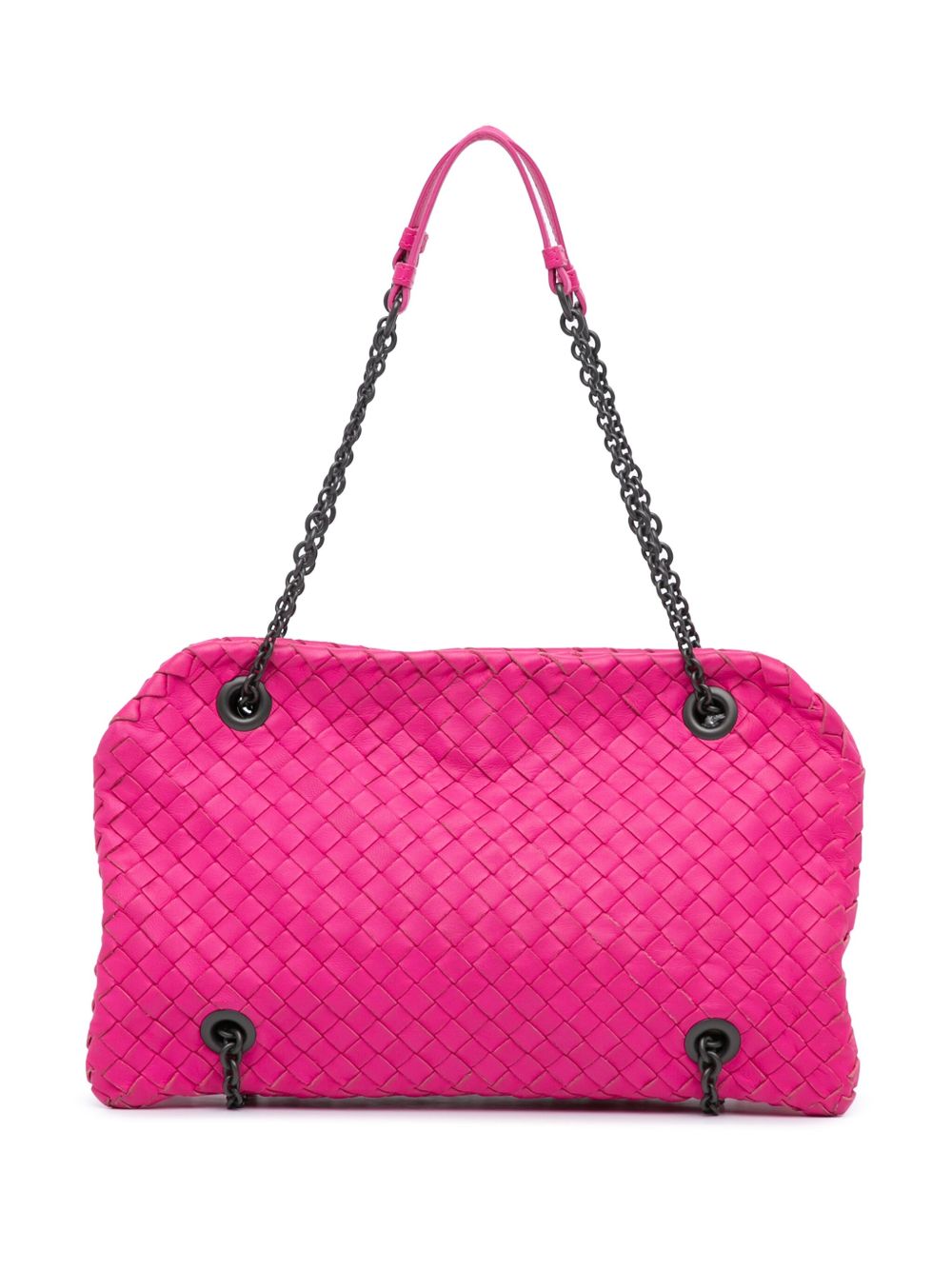 Bottega Veneta Pre-Owned Nappa Intrecciato Duo 单肩包（2012-2023年典藏款） - 粉色