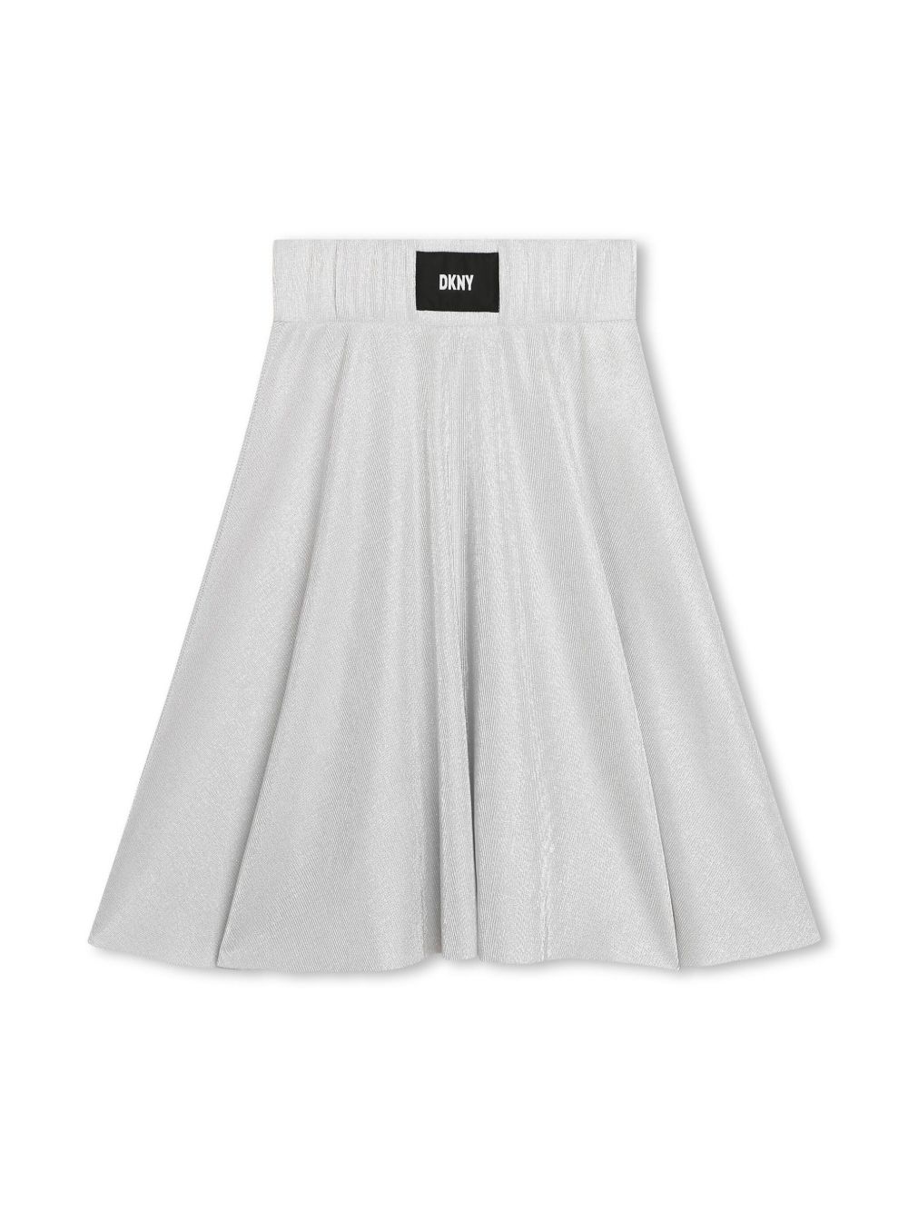 Dkny Kids logo 贴花金属感半身裙 - 灰色