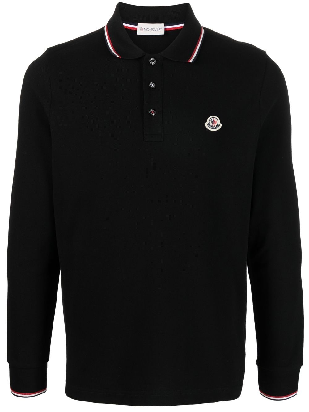 Moncler 盟可睐 标贴polo衫 - 黑色