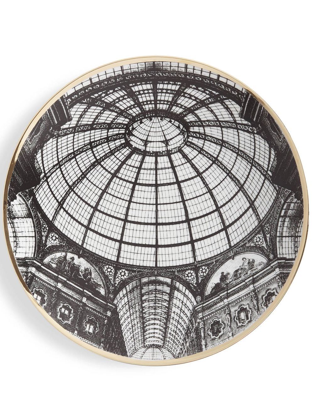 Fornasetti Galleria de Milano 餐盘 - 黑色