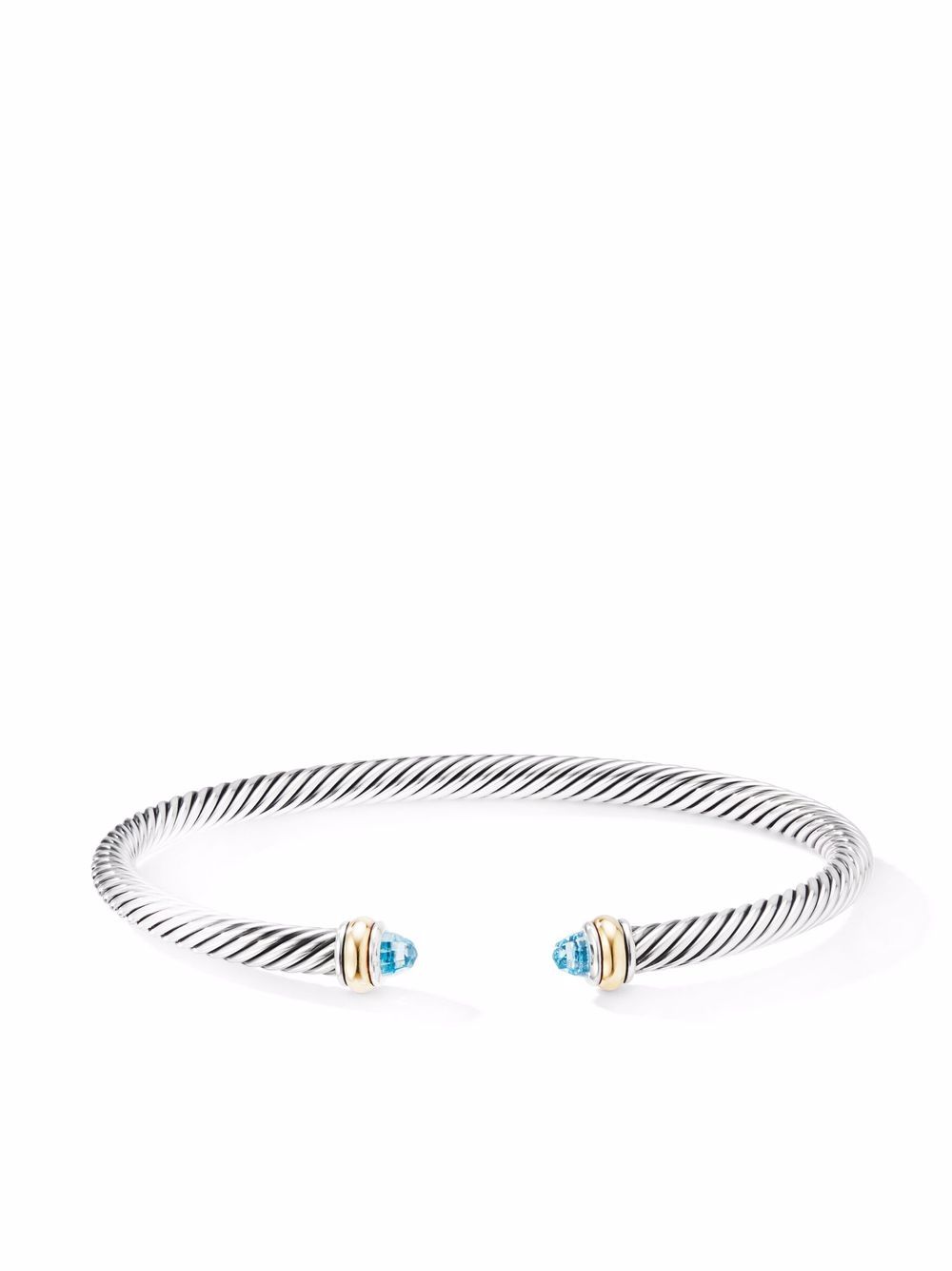 David Yurman 18K黄金纯银 Classic Chain 黄玉手链 - 银色