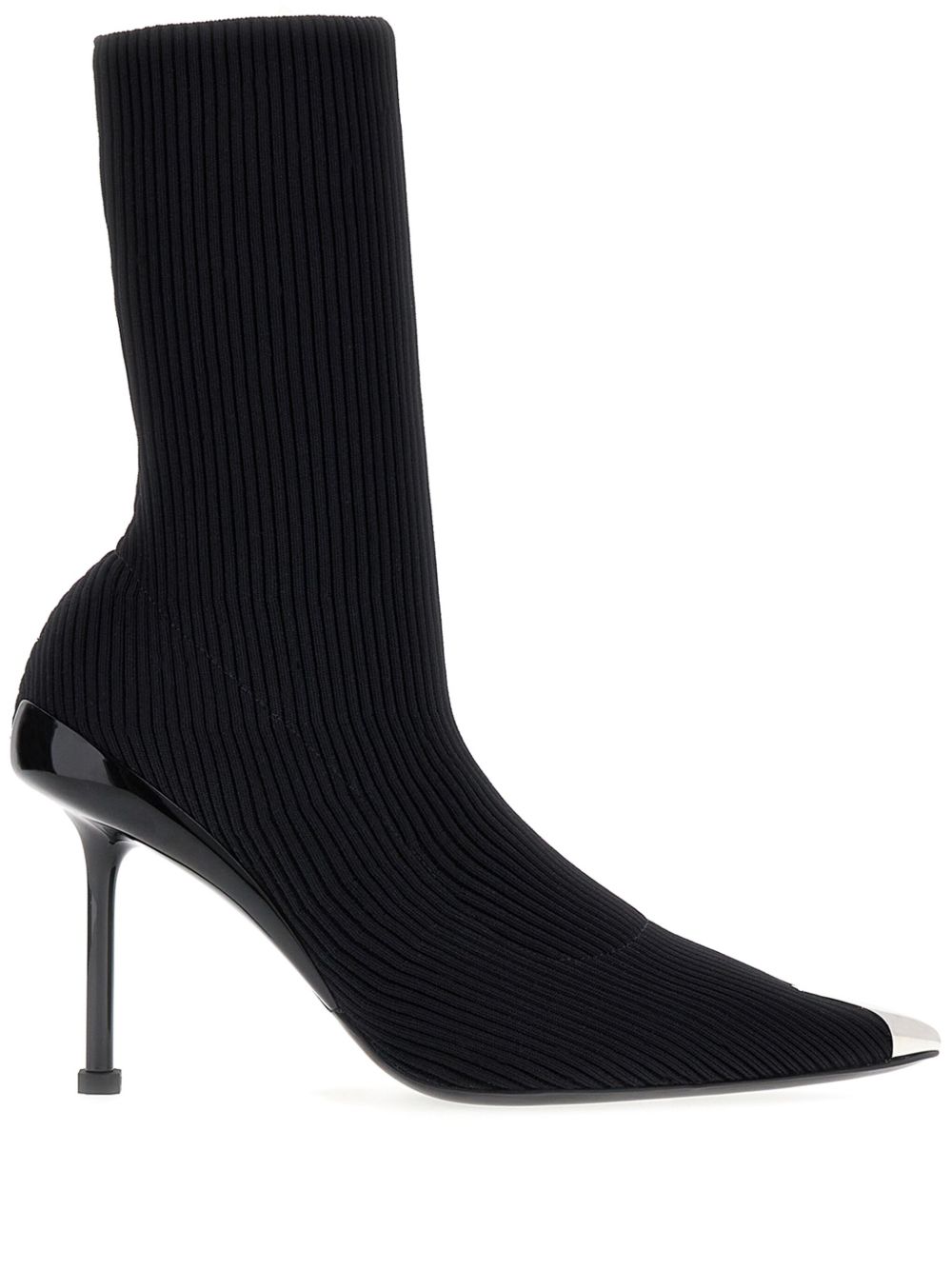 Alexander McQueen Slash 罗纹针织靴 - 黑色