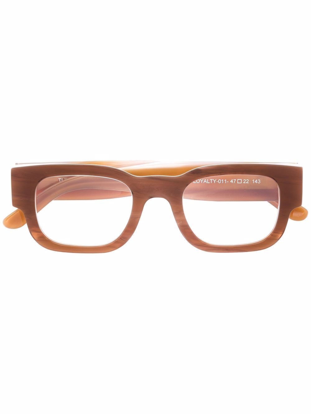 Thierry Lasry Loyalty 方形镜框眼镜 - 褐色