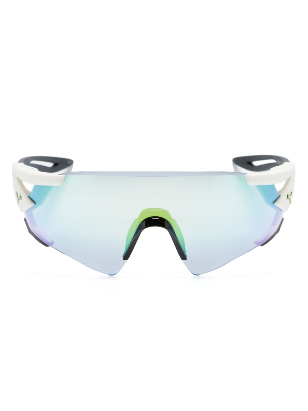 PUMA EYEWEAR logo标牌超大框太阳眼镜 - 白色