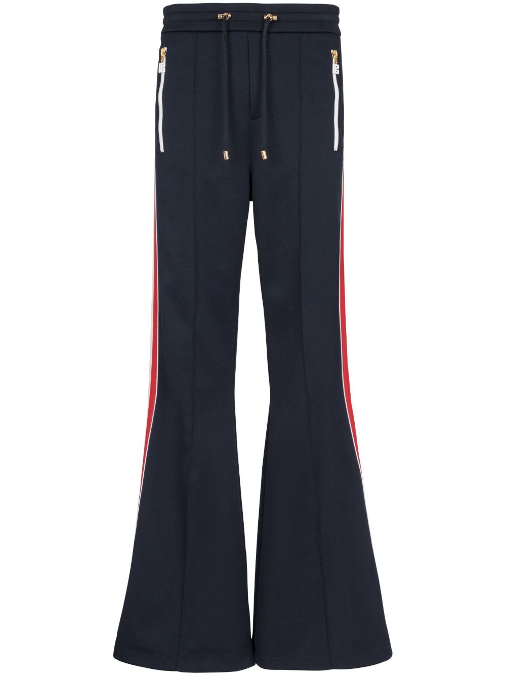 Balmain 70年代风格喇叭运动裤 - 蓝色