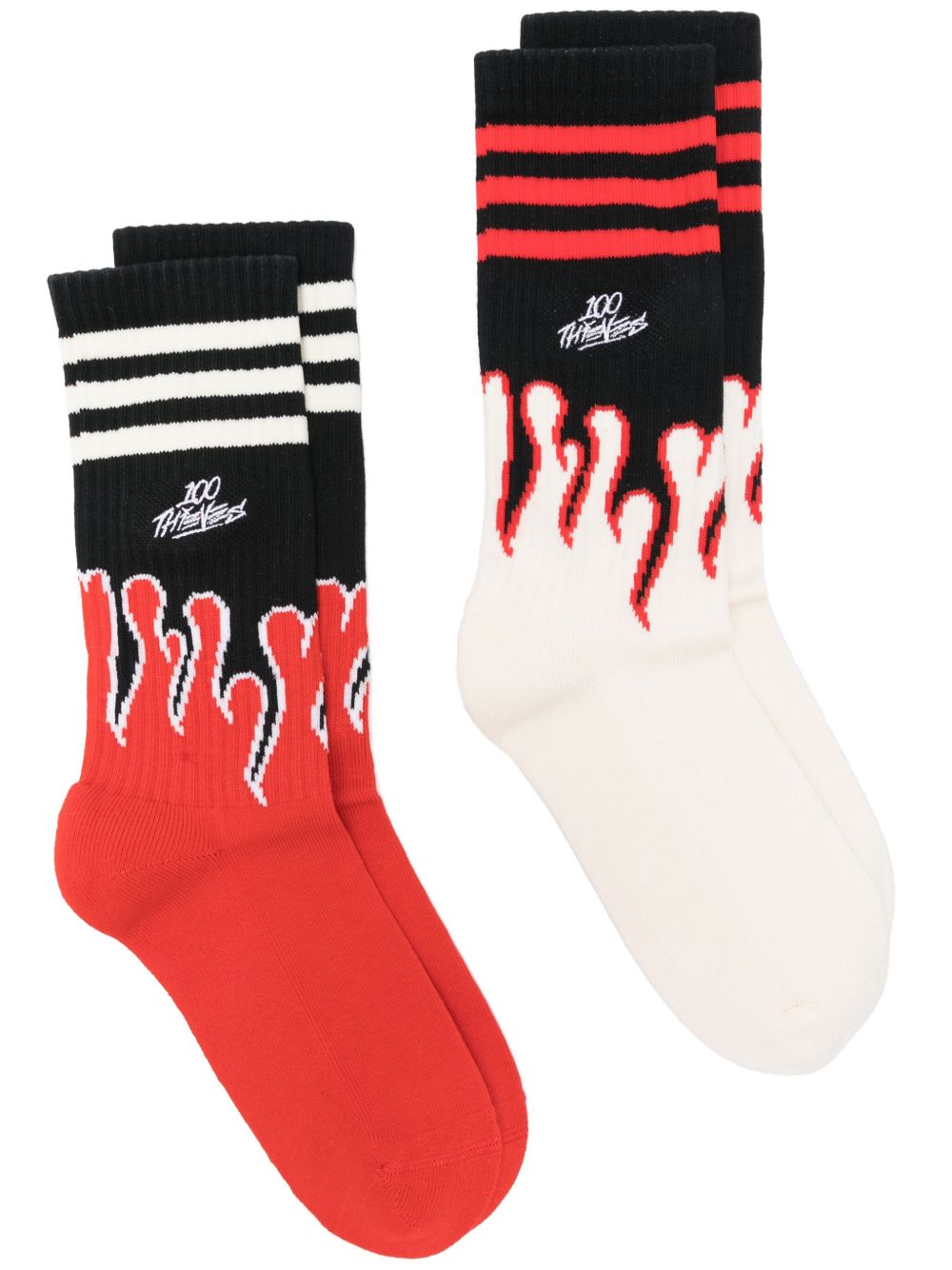 adidas x 100 Thieves 罗纹针织袜 - 白色
