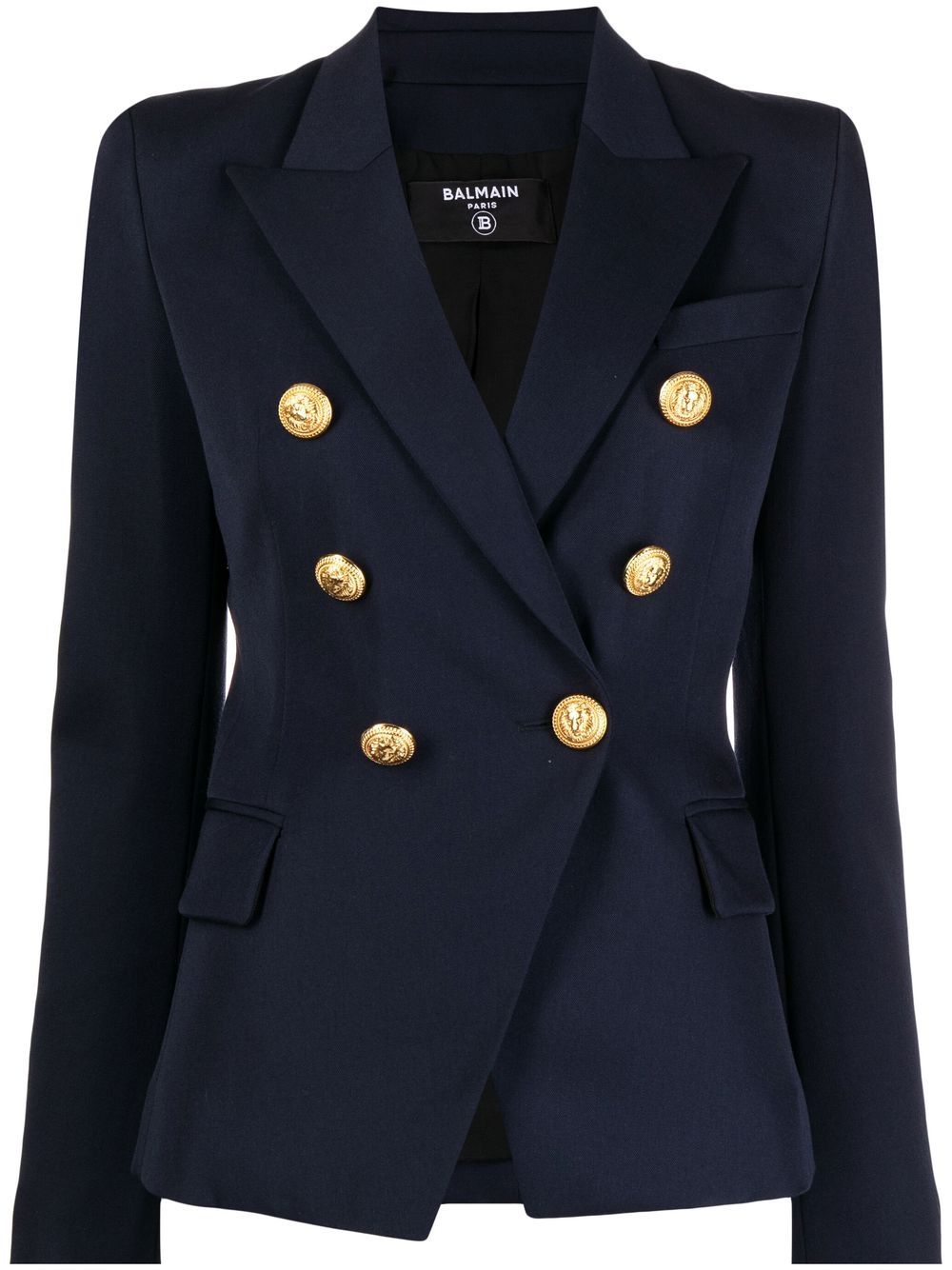 Balmain Laine 双排扣西装夹克 - 蓝色