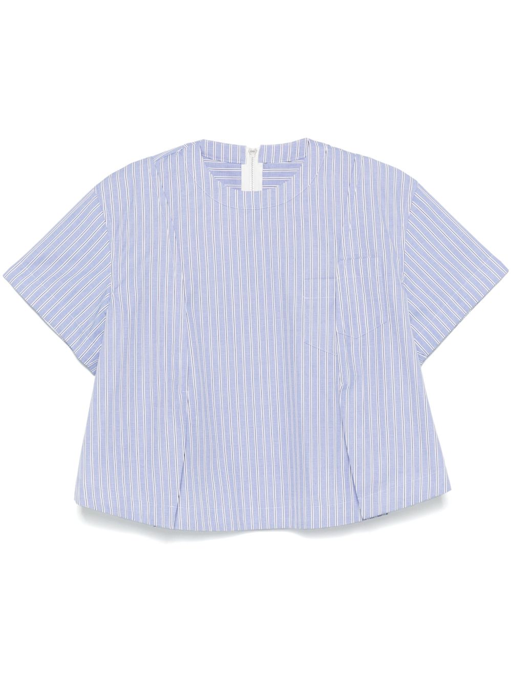 sacai 条纹衬衫 - 蓝色