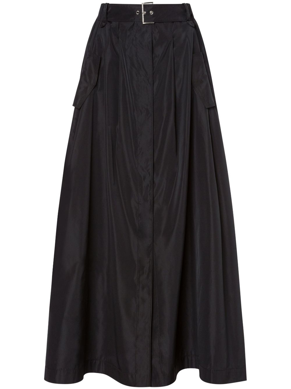 Alberta Ferretti 搭扣A字半身裙 - 黑色